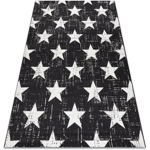 Comparateur de prix : RUGSX Tapis en corde sizal flat 48648/690 étoiles black 140x200 cm