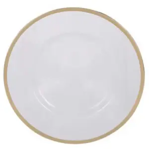 Sous-assiette transparente avec décor doré, ø 33 cm pas cher