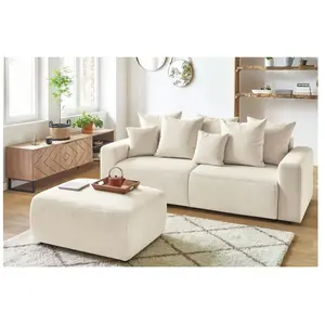 Comparateur de prix : Bobochic - Fauteuil & pouf Pouf envy velours côtelé Beige
