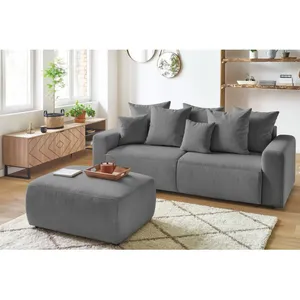 Accueil Séjour Pouf Bobochic Pouf envy velours côtelé Gris foncéVendu parbobochic-paris