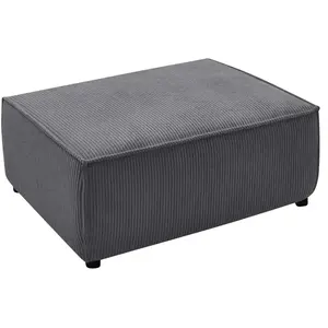Comparateur de prix : Bobochic - Fauteuil & pouf Pouf nihad velours côtelé Gris foncé