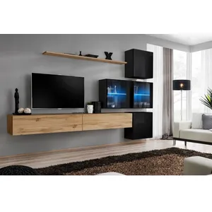 Comparateur de prix : Ensemble mural - AC-DÉCO - Switch XIX - 4 portes - Bois et noir