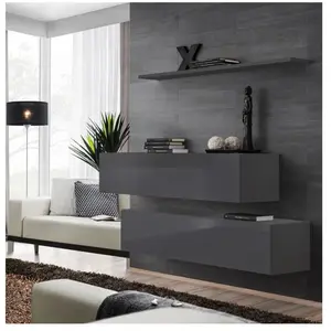 Commode - Switch SB II - 2 bancs TV - 1 étagère - Graphite pas cher