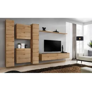 Comparateur de prix : Ensemble mural - AC-DÉCO - Switch VI - 2 vitrines verticales - 1 vitrine carrée - Bois