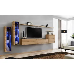 Comparateur de prix : Assmann Electronic Meuble TV Mural Design "Switch XI" 330cm Naturel