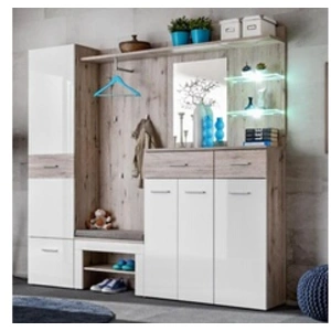 Non communiqué Ensemble Dressing Gustavo IX 210cm Naturel & Blanc pas cher
