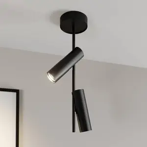 SIGMA Spot pour plafond Leda 2, à deux lampes, noir pas cher