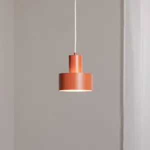 SIGMA Suspension Rif S, rouge brique, à 1 lampe, Ø 15 cm, acier pas cher