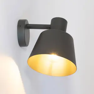 SIGMA Applique murale Dunka, vert olive, à 1 lampe, acier, hauteur 17 ...Vendu parluminaire