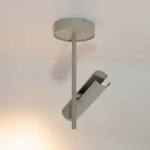SIGMA Spot pour plafond Leda 1, taupe, à 1 lampe, acier, GU10, hauteur... pas cher