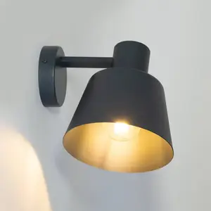 SIGMA Applique murale Dunka, anthracite à 1 lampe, acier, hauteur 17 c... pas cher
