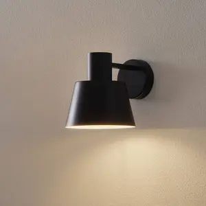 SIGMA Applique murale Dunka en métal, à 1 lampe, noir pas cher