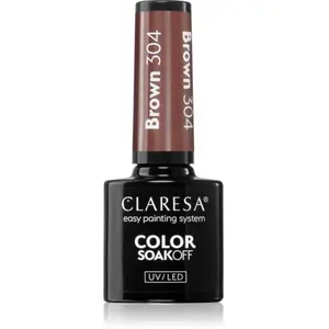 Claresa Vernis à ongles UV LED Collection Hybrid Manucure Soak Off Nail Polish Couleur Marron N° 304 5 ml pas cher
