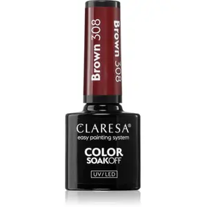 Claresa Vernis à ongles UV LED Collection Hybrid Manucure Soak Off Nail Polish Couleur Marron N° 308 5 ml pas cher