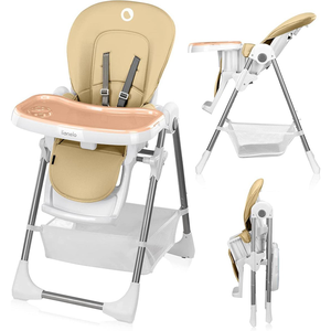 Comparateur de prix : Lionelo Linn Plus Chaise Haute Multi-Position Réglable 2en1 Beige
