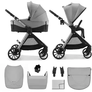 Comparateur de prix : Kinderkraft Poussette multifonction 2en1 VESTO 2 gris
