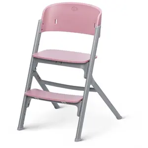 Kinderkraft Chaise haute LIVY sans plateau rose pas cher