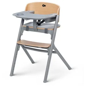 KinderKraft Chaise haute évolutive Kindekraft LIVY - multifonctions jusqu'à 110Kg en chêne pas cher