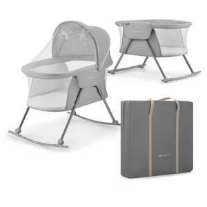 Comparateur de prix : Kinderkraft LOVI Berceau pour bébé, lit de voyage, lit d'enfant, Gris