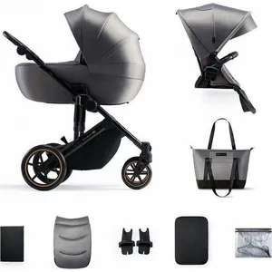 Comparateur de prix : KinderKraft Poussette Kinderkraft Prime 2 + Nacelle - Shadow Grey