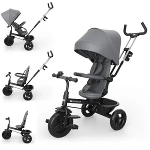 Comparateur de prix : Kinderkraft Tricycle ASTON 2 PLUS gris