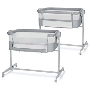 Kinderkraft Lit d'appoint 2 en 1 NESTE UP 2 full light grey pas cher