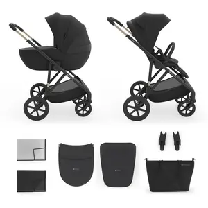 Comparateur de prix : Kinderkraft Poussette multifonction PRIME 3 2 en 1 noir