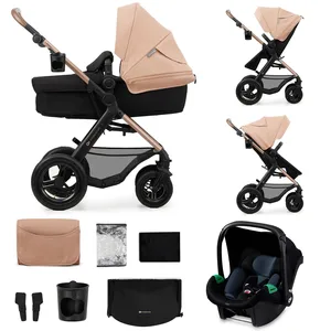 Comparateur de prix : Kinderkraft Poussette trio combinée 3en1 MOOV 2 Air Sand Beige
