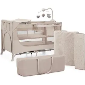 Kinderkraft Lit parapluie 3en1 JOY 2 accessoires beige 129x73 cmVendu parcdiscount