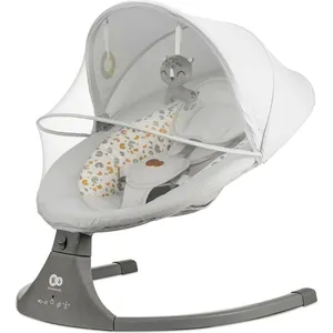 Comparateur de prix : KINDERKRAFT - Transat balancelle électrique Lumi 2 light grey - Gris