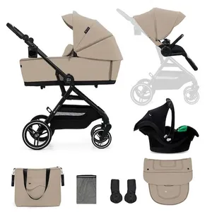 Comparateur de prix : Kinderkraft Poussette trio combinée 3en1 YOXI Sand Beige
