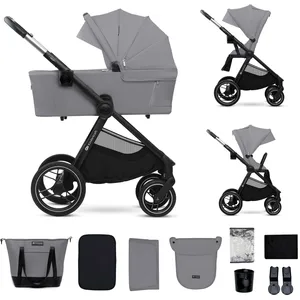 Comparateur de prix : Kinderkraft Poussette duo combinée 2en1 NEA 2 Platinum Grey