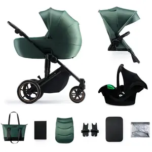 KINDERKRAFT Poussette Prime 2 + Nacelle + Coque Auto Mink Pro Vert FoncéVendu parkaufland