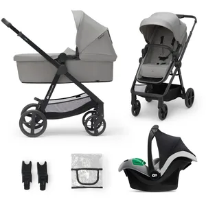 Comparateur de prix : Kinderkraft Poussette trio combinée 3en1 Newly Mink Pro Moonlight Grey