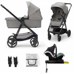 Comparateur de prix : Kinderkraft Poussette trio combinée 4en1 Newly Mink Pro Classic Grey, base