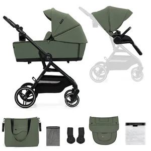 Comparateur de prix : Kinderkraft Poussette duo combinée 2en1 YOXI mystic green