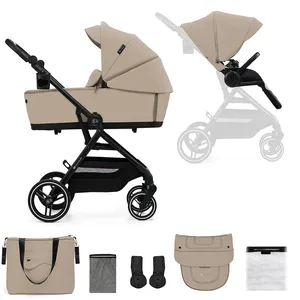 Comparateur de prix : Kinderkraft Poussette duo combinée 2en1 YOXI Sand Beige
