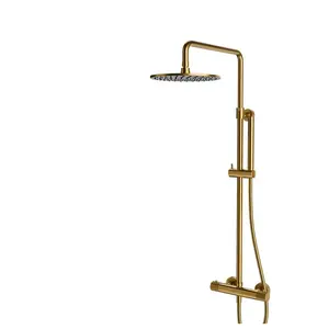 OMNIRES Colonne De Douche Thermostatique En Contour couleur : Or Brossé pas cher