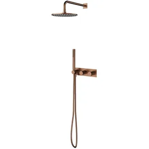 Omnires SYSCT10CPB Contour Système de Douche encastré, Brushed Copper