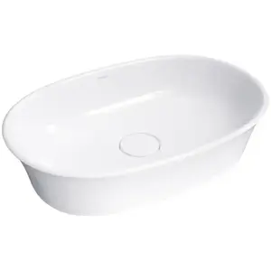 OMNIRES Vasque à poser, 61 x 40 cm CLASSIC blanc brillant bonde de vidage incluse pas cher