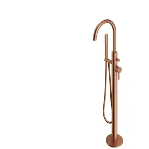Omnires Y1233CPB Y Robinet de Baignoire sur Pied, Copper