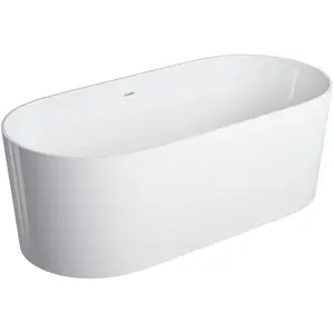 OMNIRES OVO Baignoire ovale en îlot, OVO160WWZPBP, pas cher