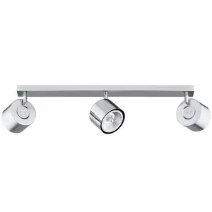 Argon Spot pour plafond Chloe, orientable, à 3 lampes, acier chromé pas cher