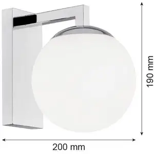 Argon Applique murale LED Aseor, verre, chrome pas cher