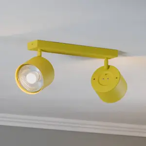 Argon Spot pour plafond Chloe réglable à 2 lampes, jaune pas cher