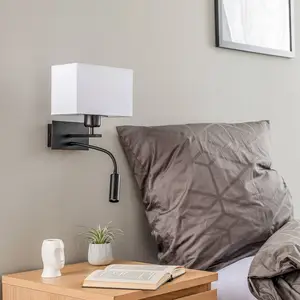 Argon Applique Harry angulaire, noir/noir/blanc pas cher