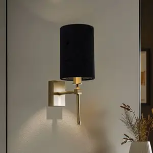 Argon Applique Azzi abat-jour tissu à une lampe noire pas cher
