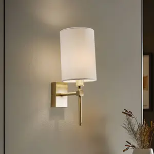 Argon Applique Azzi abat-jour tissu à une lampe blancheVendu parluminaire