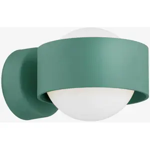 Argon Applique murale Mado en verre et acier, verteVendu parluminaire