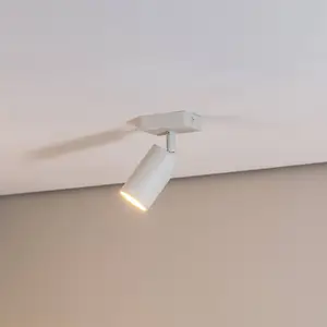 Argon Spot pour plafond Sado blanc acier, ajustable 1 lampe angulaire pas cher